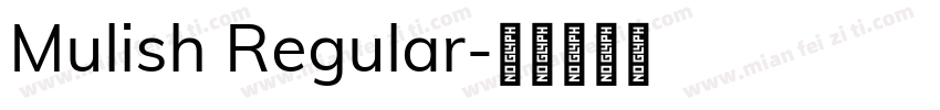 Mulish Regular字体转换